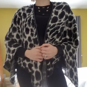 Leopard Print Poncho